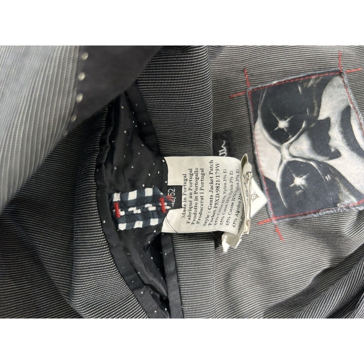 PS Paul Smith Gents Jacket Patch Black White Cotton Blend Blazer Jacket Men’s 42