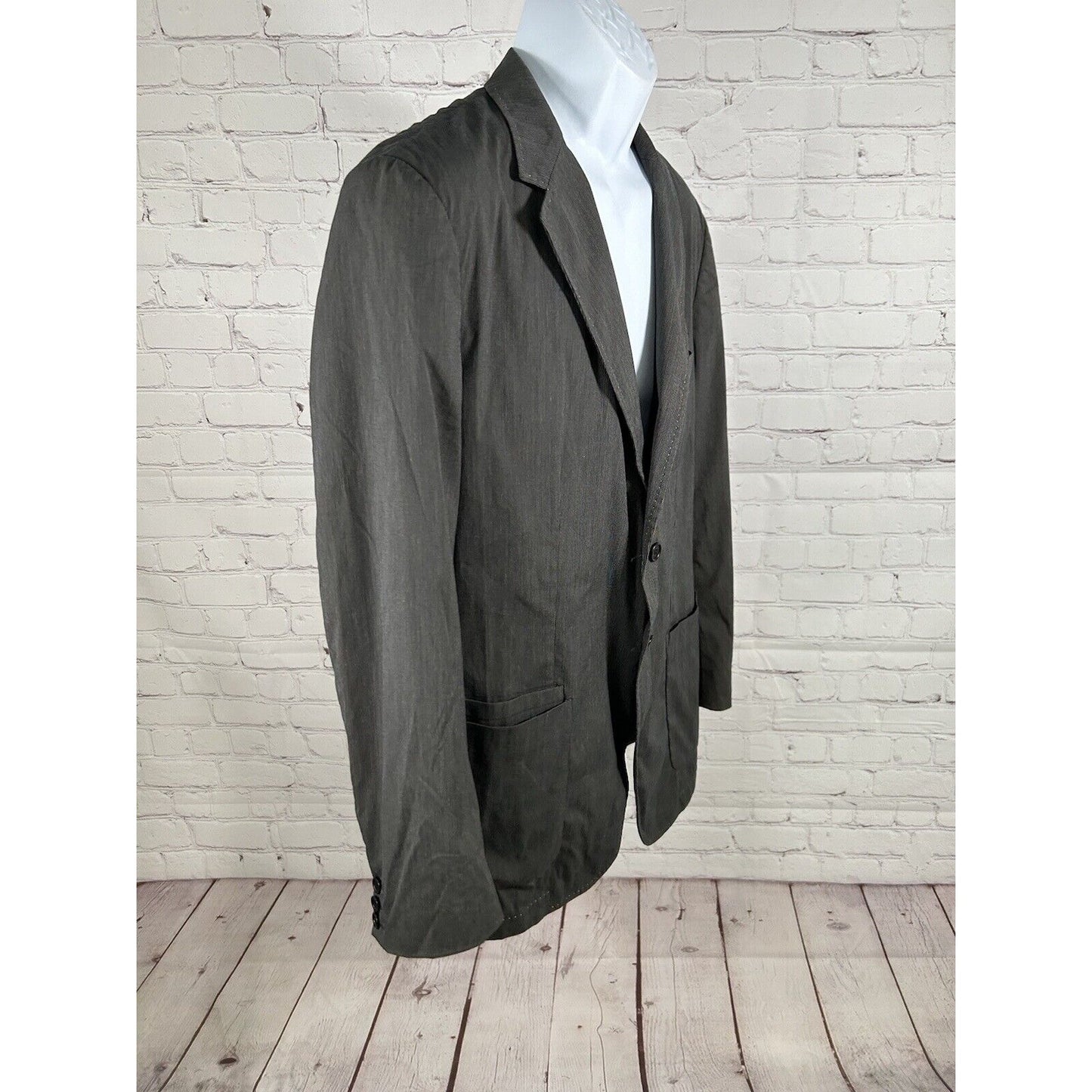 PS Paul Smith Gents Jacket Patch Black White Cotton Blend Blazer Jacket Men’s 42