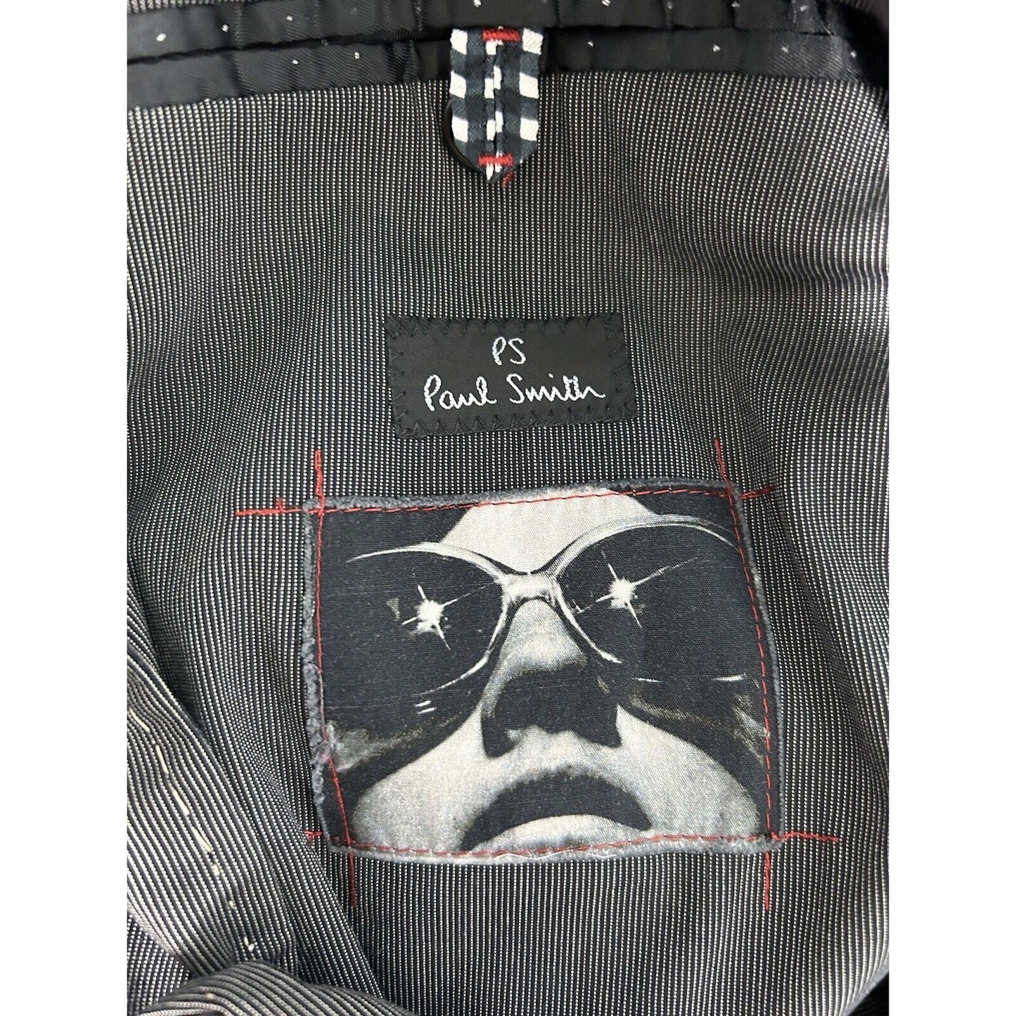 PS Paul Smith Gents Jacket Patch Black White Cotton Blend Blazer Jacket Men’s 42