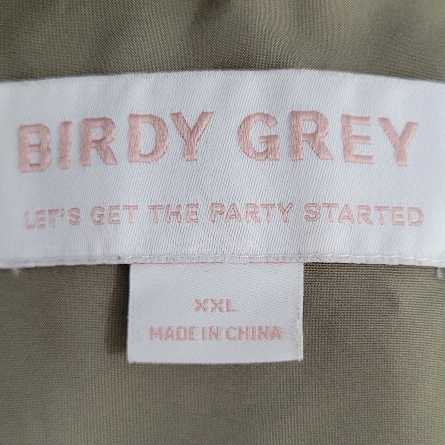 Birdy Grey Gold Satin One Shoulder Side Slit Bridesmaid Maxi Dress Gown Size XXL