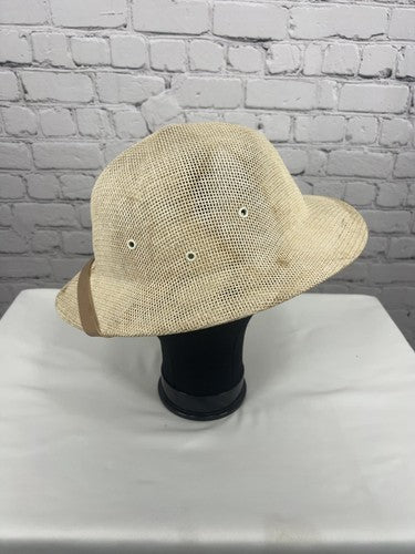 VTG New York Hat & Cap Co Natural Straw Safari Pith Helmet Sun Hat One Size