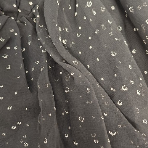 VTG Susan Roselli Vijack Polka Dot Tiered Criss Cross Blackless Dress Size 5/6