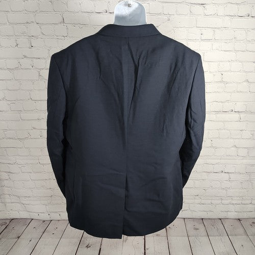 Trophy Club Dark Blue Two Button Single Breasted Men's Sports Coat Size 46R