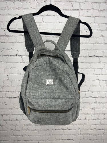 Herschel Supply Co Gray Crosshatch Gold Zip Backpack Bookbag One Size
