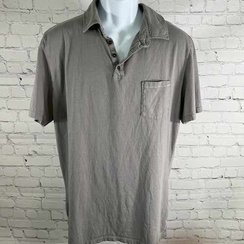M. Singer Men’s Gray Collared Shirt X-Large USA Made Pocket Soft Lightweight
