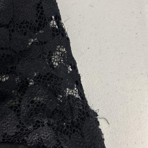 Sentimental NY Black Floral Lace Short Pullover Long Sleeve Bodycon Dress S