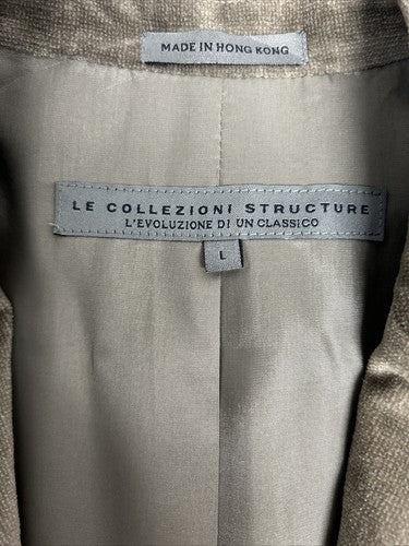 Le Collezioni Structure Brown Suede Corduroy 3-Button Jacket Blazer Men’s L 44R