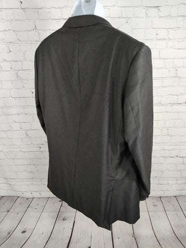 Mattarazi Uomo Black Single Breasted Two Button Wool Cashmere Super 150s Size 54