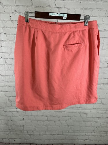 Greg Norman Perfect Fit Pink Adjustable Waist Women's Golf Skirt Skort Size 16