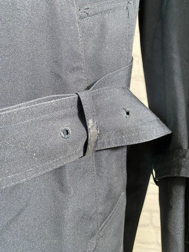 VTG Oleg Cassini Navy Blue Double Breasted Collared Belted Coat Jacket 46R