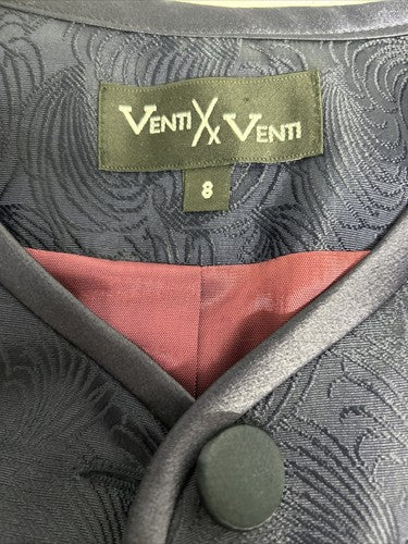 VTG Venti X Venti Textured Indigo 5 Button Blazer Women’s 8