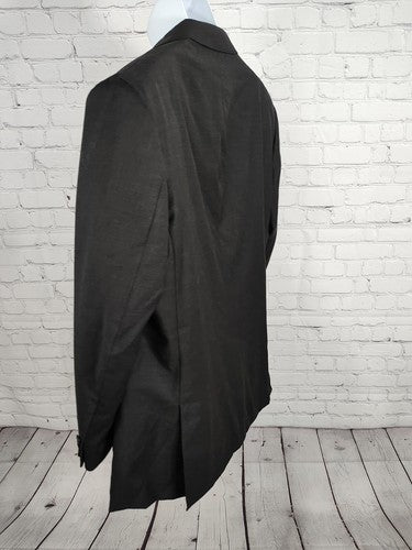 Mattarazi Uomo Black Single Breasted Two Button Wool Cashmere Super 150s Size 54