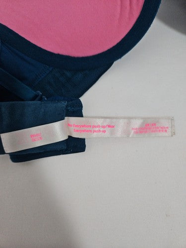 Victoria's Secret PINK Teal Blue Wear Everywhere Push Up Underwire Bra 32B