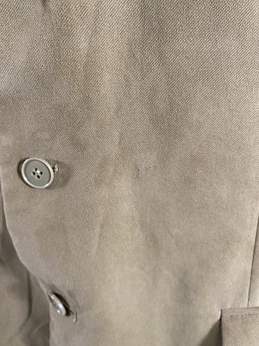 Andrew Fezza Light Brown Faux Suede 3 Button Blazer Jacket Super Soft 48 READ