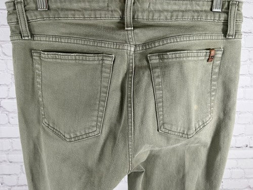 Joe's Jeans Military Green Distressed Skinny Ankle Mid Rise Jeans Pants (30x28)