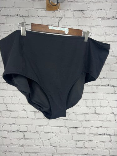 Lands' End Black High Waist Full Coverage Swim Bottoms Bathing Suit 24W