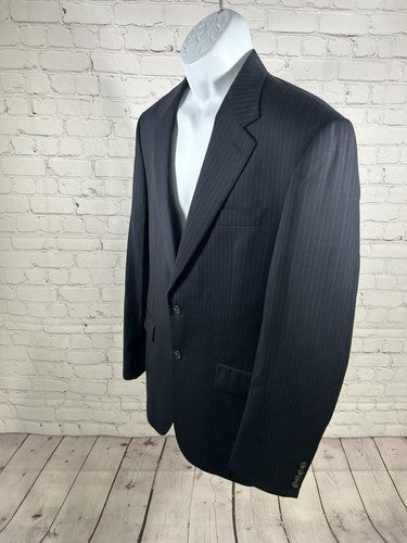 Lauren Ralph Lauren Joseph’s 100% Wool Blue Striped Blazer Jacket Coat Men’s 40L