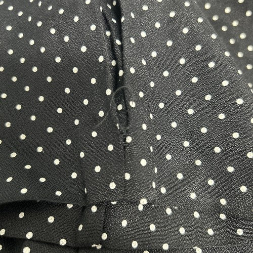 VTG S.L. Fashions Black White Polka Dot Shoulder Pad Fabric Embellished Dress 10