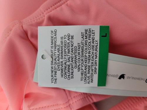 NWT The Bikini Lab Front Tie Pink Bikini Swimsuit Swim Top Beach Large L