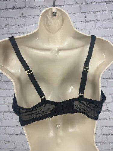 Natori Black Floral Lace Nude Lined Underwire Contour Cup Bra 36DDD