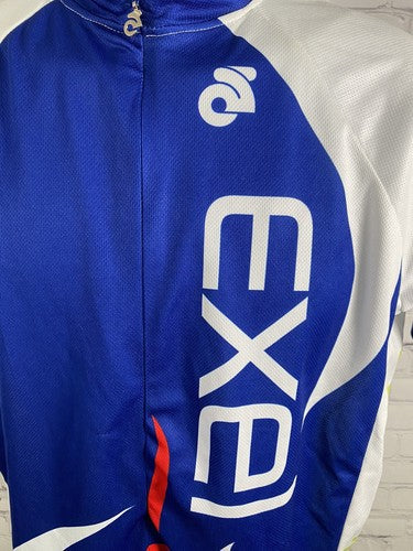 Exel Champ-Sys Pelotonia Multicolored Bike Riding Cycling Half Zip Shirt L