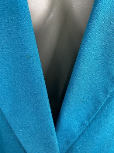 VTG Lynn Greene Light Blue Notch Lapel Single Button Jacket Blazer Women’s Sz 10