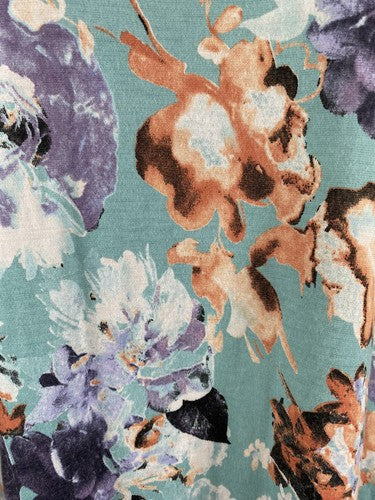 VTG Awesome Wear Blue Floral Pullover Short Sleeve T Shirt Dress XXL