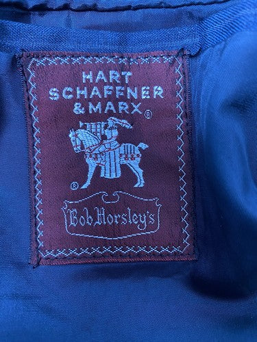 Hart Schaffner & Marx Racquet Club Blue 3 Button Jacket Blazer Striped 42