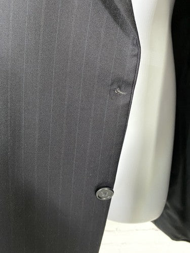 VTG Hart Schaffner Marx Gold Trumpeter Navy Pinstriped Jacket Blazer Wool 42R