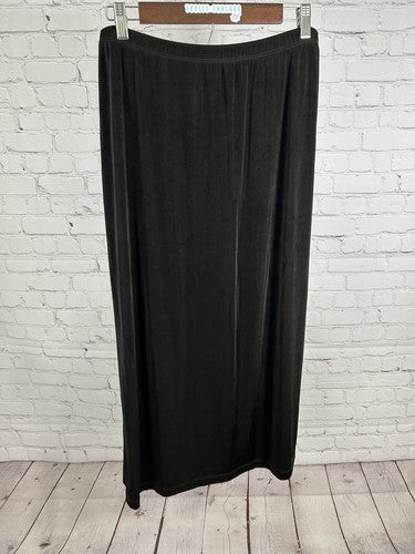 VTG Citiknits Slinky Black 3 Piece Set Maxi Skirt Tank Top & Sweater Outfit L