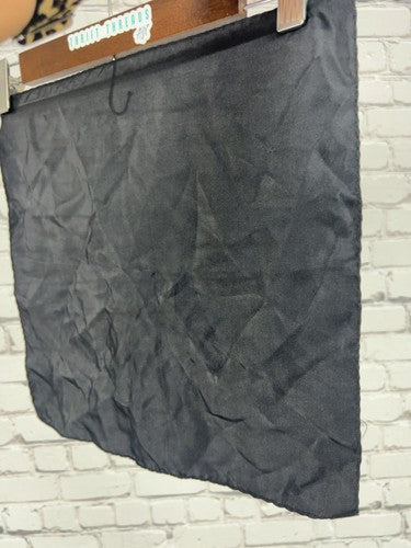 Unbranded Black 100% Silk Rolled Hem Pocket Square One Size