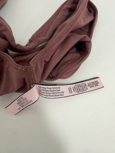 Victoria's Secret Mauve Pink Plunge V Neck Wireless Bralette Bra Top S