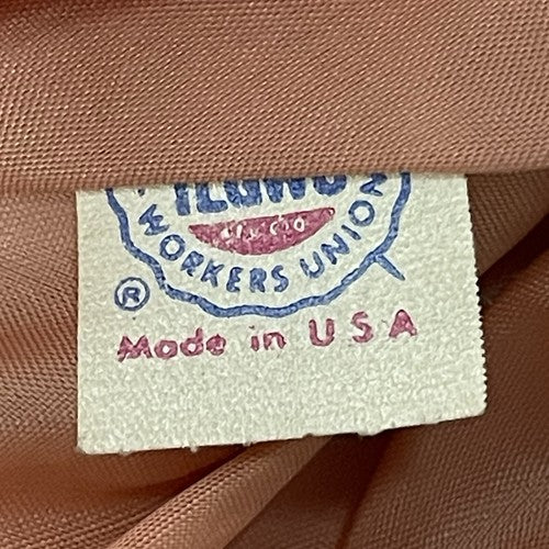 VTG Originala Peach Orange Plaid Button Lined Jacket Coat Retro Union Made M