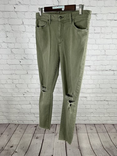 Joe's Jeans Military Green Distressed Skinny Ankle Mid Rise Jeans Pants (30x28)