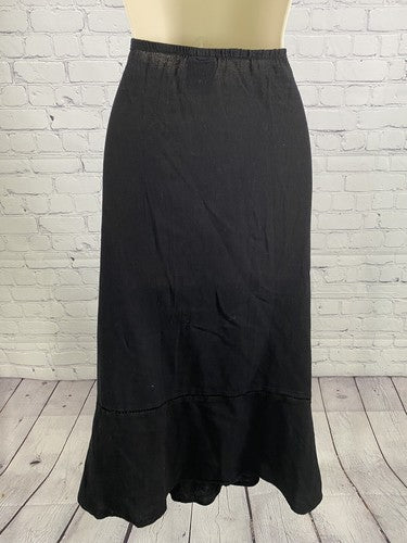 VTG Dunes Relaxed Fashion Black 2 Piece Outfit Skirt XXL Button Up Top 1XL