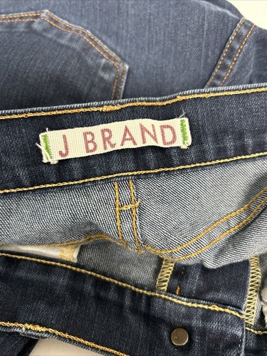 J Brand Straight Leg Mid Rise Dark Wash Denim Women’s Jeans 27 (30 x 30)