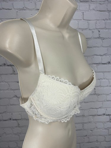 Dreamwear Ivory Floral Lace Padded Underwire Push Up Convertible Bra 36C