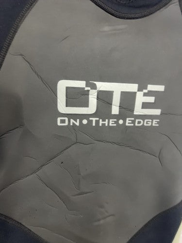 OTE On The Edge Black Gray Sage Short Sleeve Back Zip Shorty Spring Wetsuit M