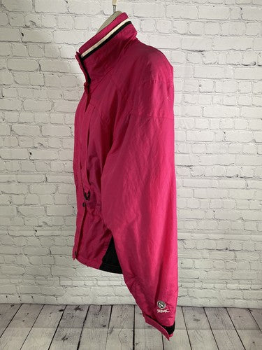 VTG 90s Serac Pink Black Full Zip Insulated Ventilated High Neck Ski Jacket 6