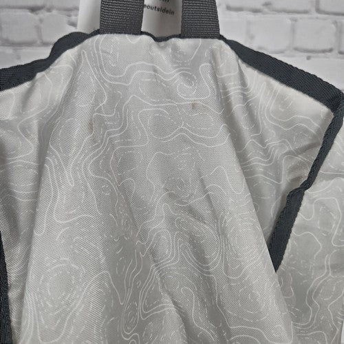 NWD Stio Basin XT Duffel 55L White Gray Topo Print Travel Gym Bag OS