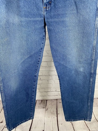 VTG Rustler Medium Wash Denim Blue Straight Leg Mid Rise Men’s Jeans (36 x 31)