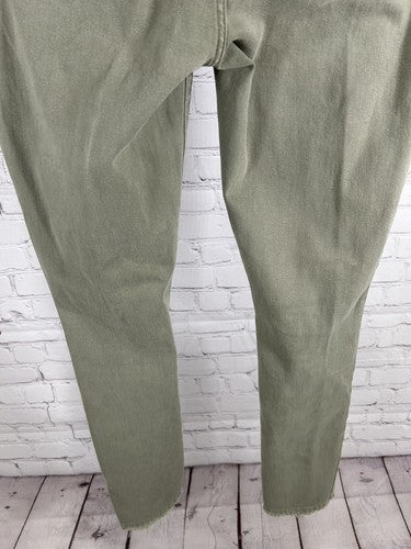 Joe's Jeans Military Green Distressed Skinny Ankle Mid Rise Jeans Pants (30x28)