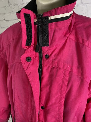 VTG 90s Serac Pink Black Full Zip Insulated Ventilated High Neck Ski Jacket 6