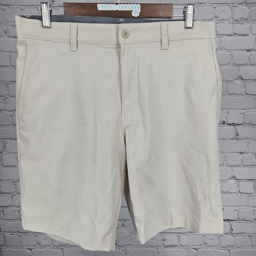Ben Hogan Stone Light Tan Flat Front Performance Men's Golf Shorts 32 (33X9)