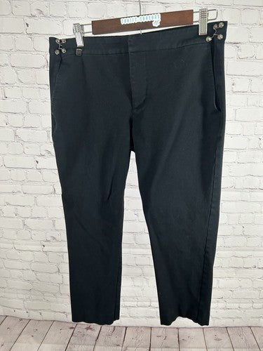 Lauren Ralph Lauren Black Label Black Mid Rise Capri Pants Petite 12P (34x22)