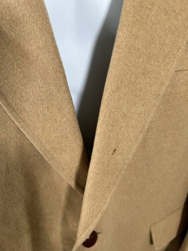 VTG Benchley Ltd Classic Collection Tan Camel Hair Two Button Blazer Jacket 44R