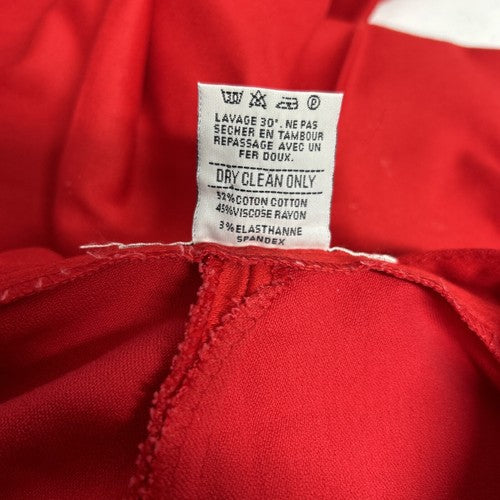 VTG Votre Nom Red Tapered High Rise Trousers Pants France Size 8 (27x24.5)