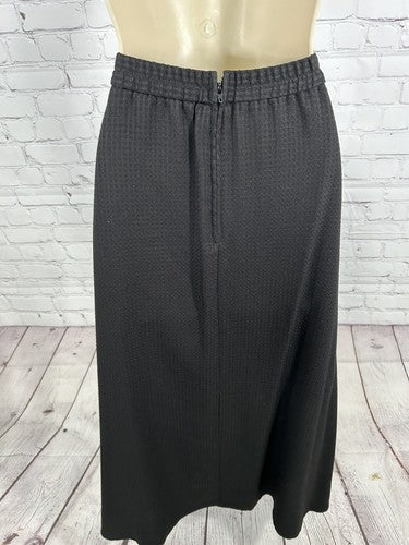 Miss Dorby Black Two Piece Outfit Set Long Skirt Button Up Top Women’s 18