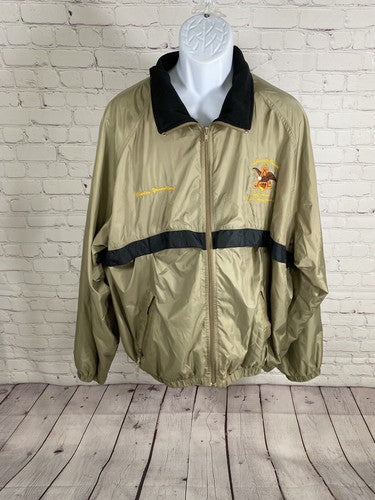 VTG Anheuser- Busch Tan Lightweight Golf Anniversary Windbreaker Jacket XXL