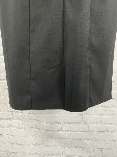 Perceptions Black Sleeveless Layered Front Square Neck Back Zip Shift Dress 14W
